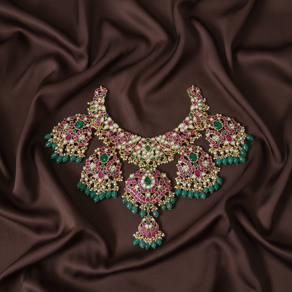 Jadau Step necklace - KN00647