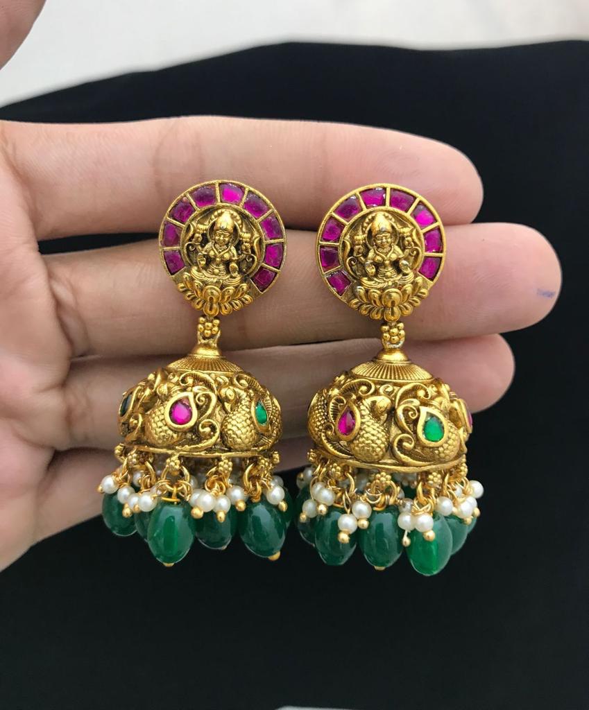 Kundan Lakshmi Jhumkis - KE0037