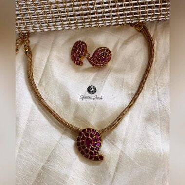 Mango Necklace with Earrings - NN0012