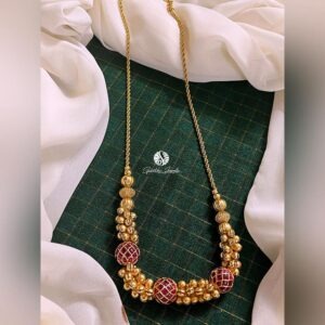 Elegant Nakshi Ball Kempu Haram - NN0036