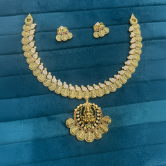Elegant Gold replica Kaasu Necklace With Detachable Pendant - NN00886