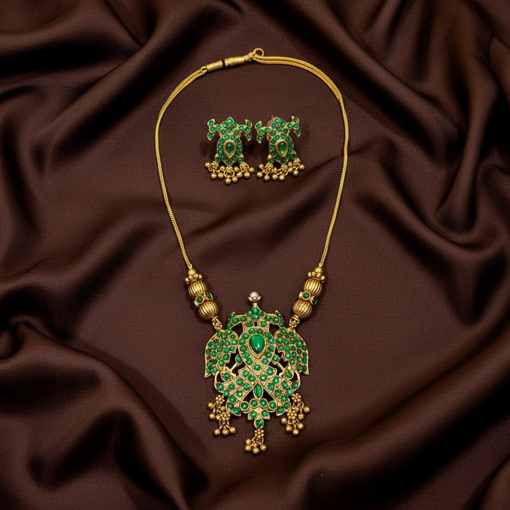 Pota Stone Gandaberunda Necklace - NN00887