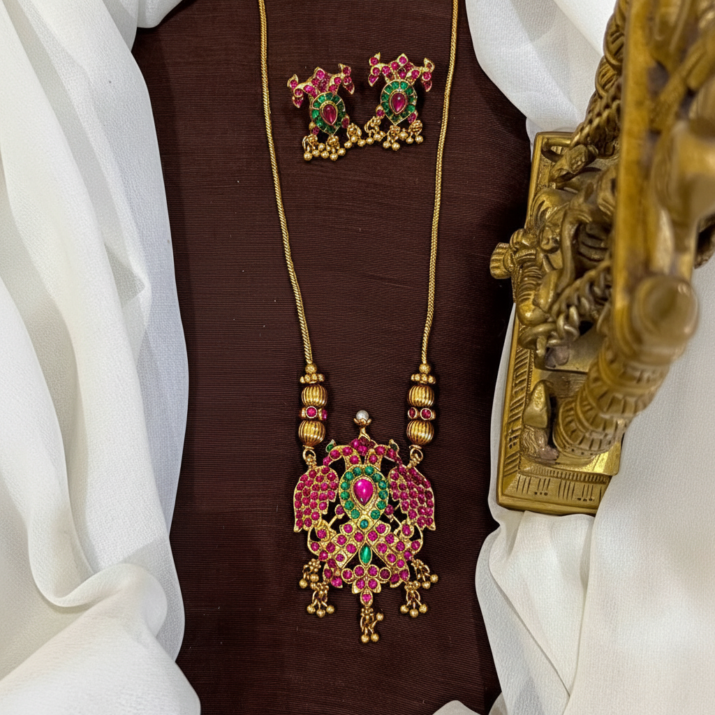 Pota Stone Gandaberunda Necklace - NN00887