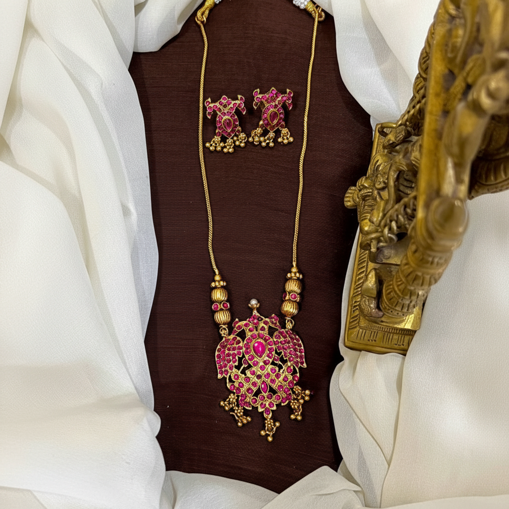 Pota Stone Gandaberunda Necklace - NN00887
