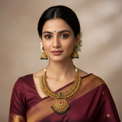 Beautiful Antique Finish Kempu Necklace - NN00892