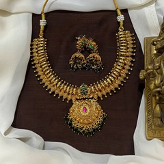 Beautiful Antique Finish Kempu Necklace - NN00892