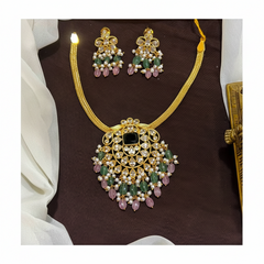 Gold Polish Nanu Chain With Beautiful Pendant - NN00899