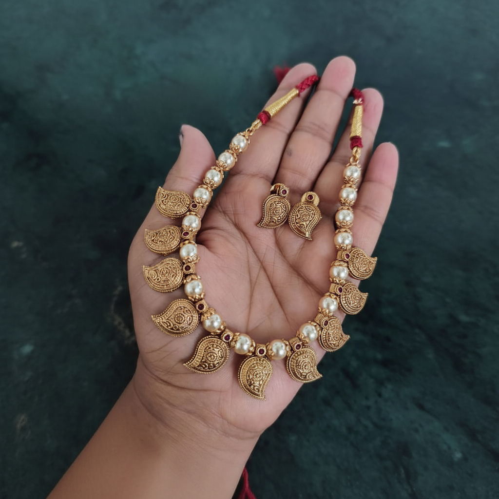 Coral with Mango Pendants - PB00580