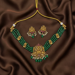 Emerald Beads Lakshmi Choker - PB00585