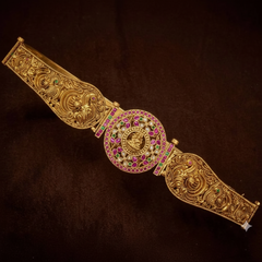 Lakshmi Peacock Double Sided Waist Belt With Designer Belt Pattern - WB0045
