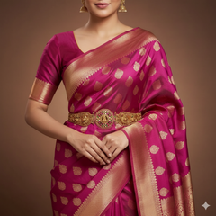 Lakshmi Peacock Double Sided Waist Belt With Designer Belt Pattern - WB0045