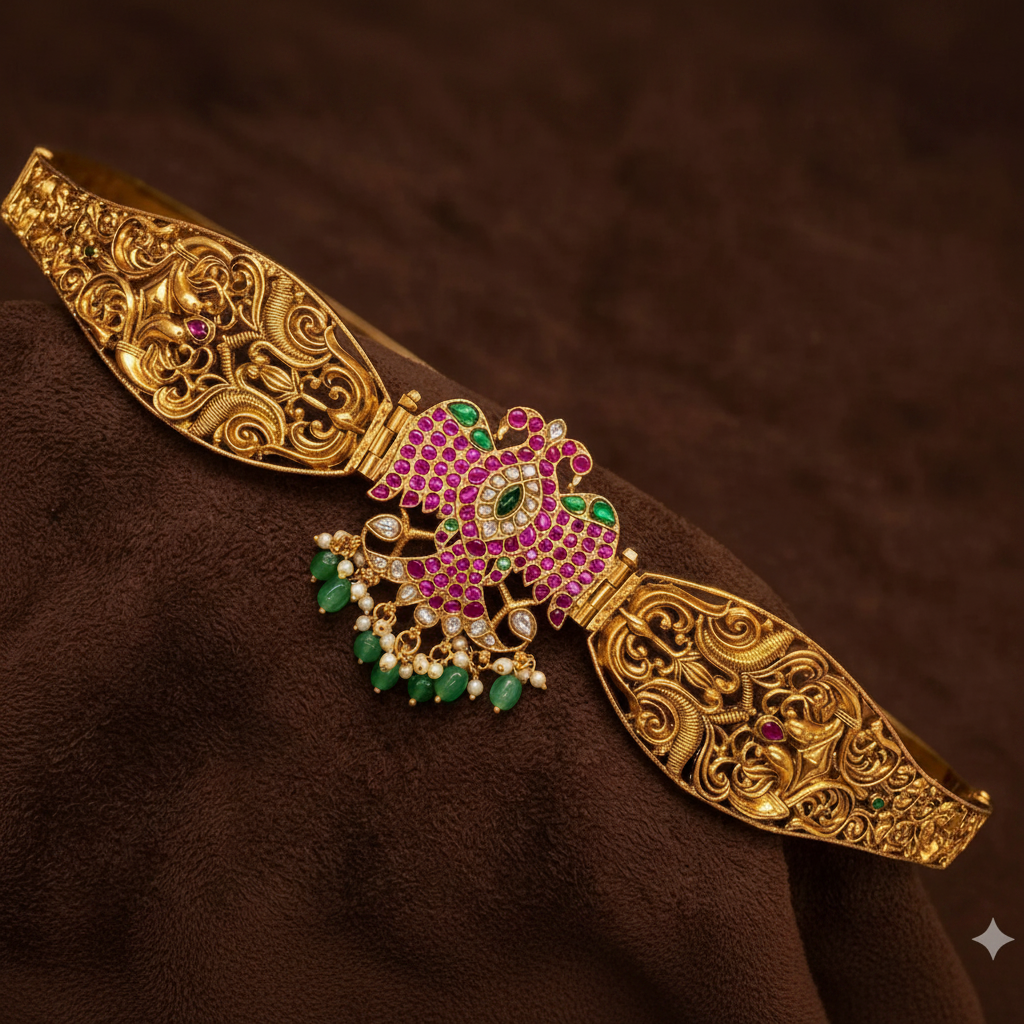 Gandaberunda Pendant Designer Waist Belt - WB0047
