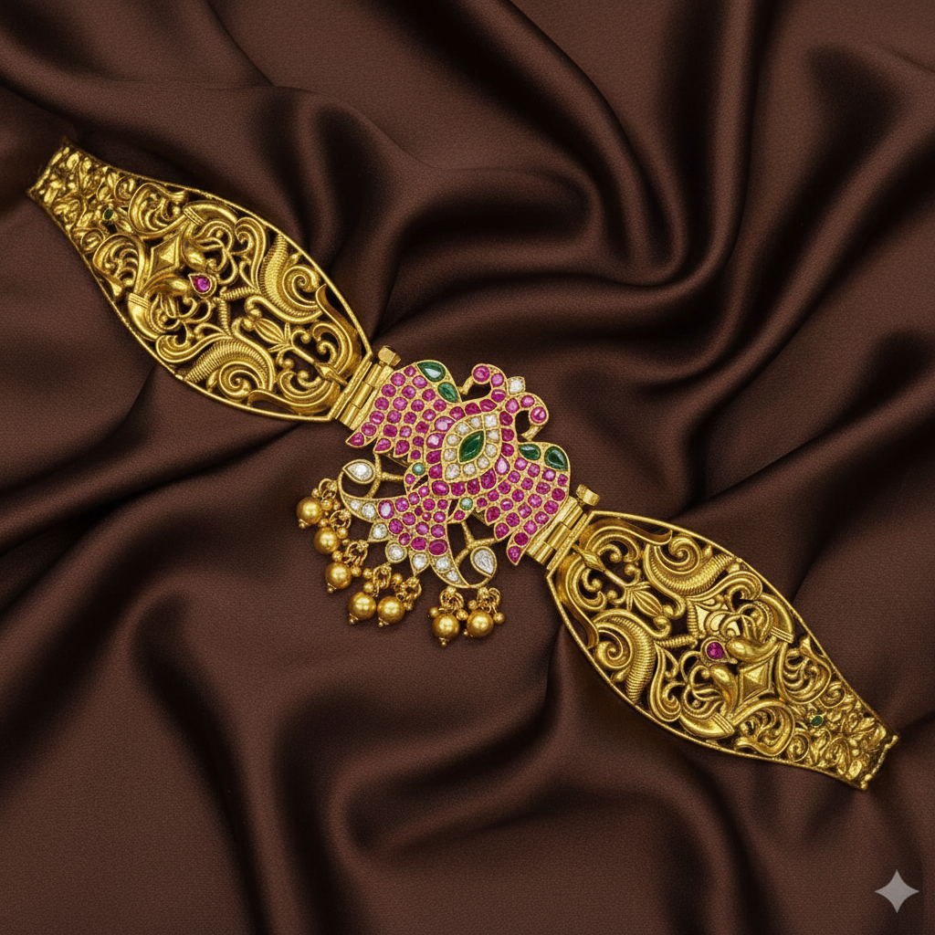 Gandaberunda Pendant Designer Waist Belt - WB0047