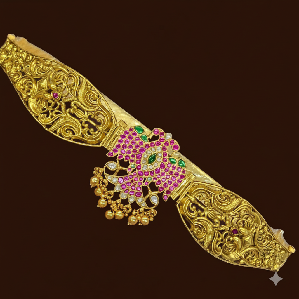 Gandaberunda Pendant Designer Waist Belt - WB0047