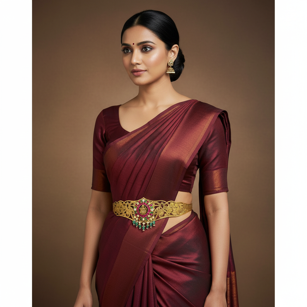 Jadau Lakshmi Gold Replica Belt - WB0055