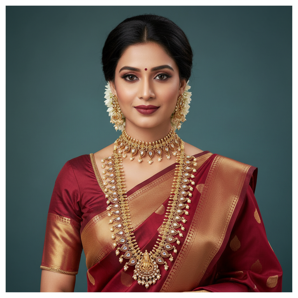 Kempu Mango Bridal Set - BR0063
