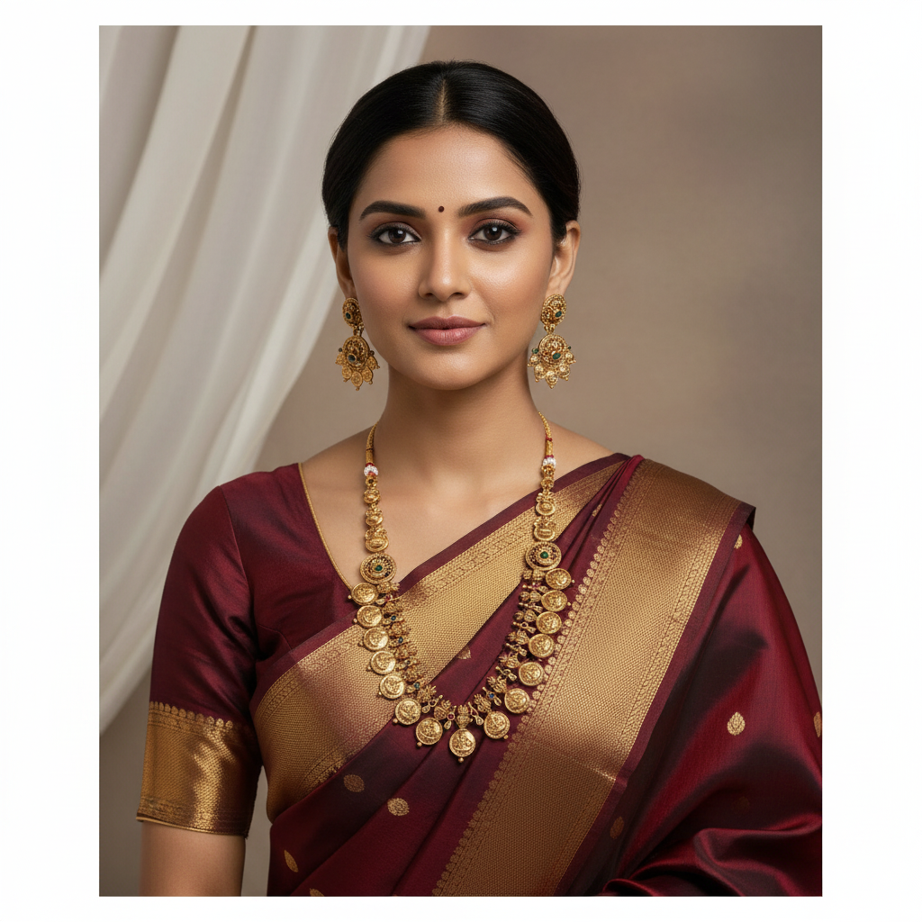 Kaasu Necklace With Earrings - NN00928