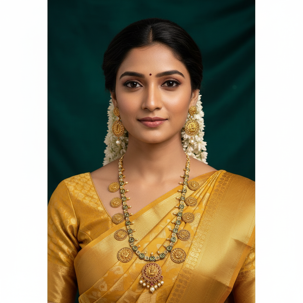 Nakshi Lakshmi Bottu Haram With Kundan Stones - NH00420