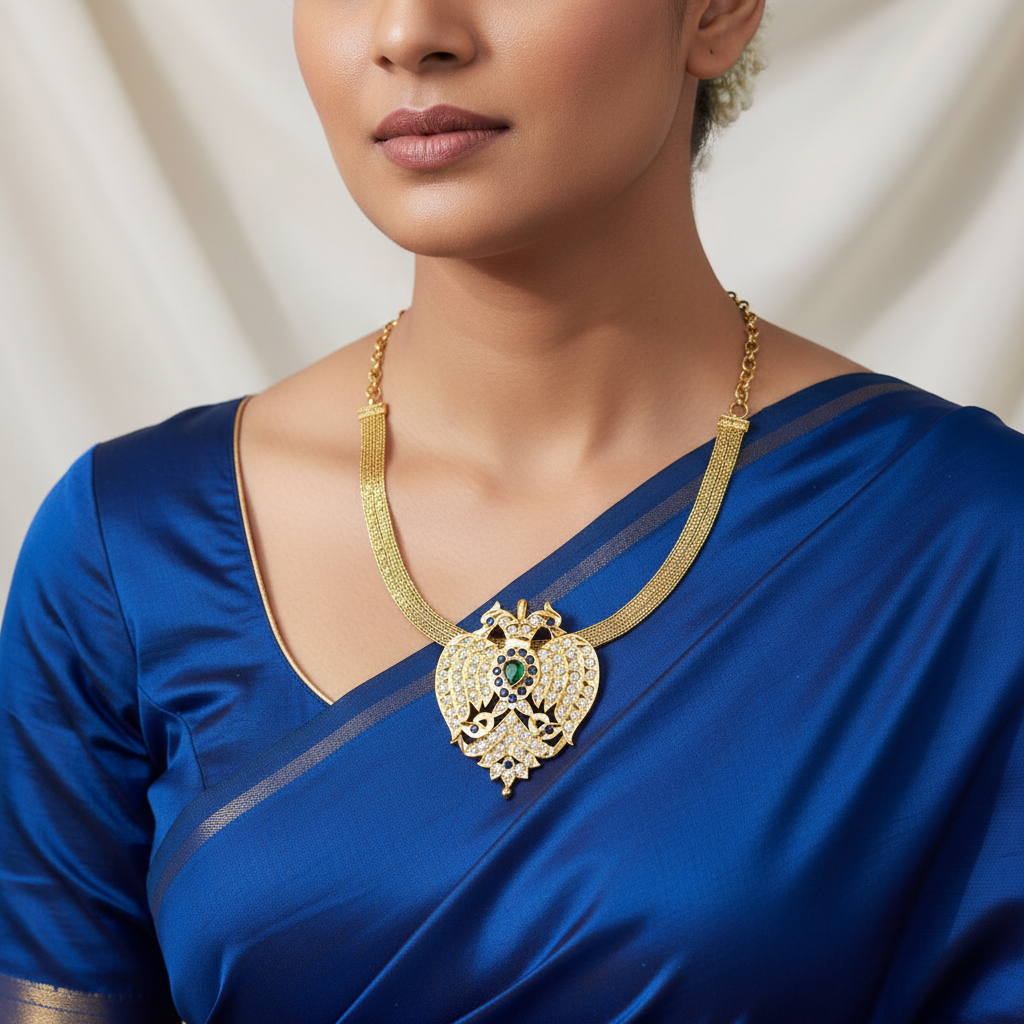 Panchaloha Gandaberunda Pendant with Chain - NN00922