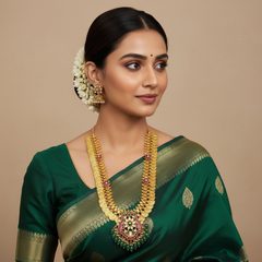 Jadau Kaasu Haram WIth Jhumkis
