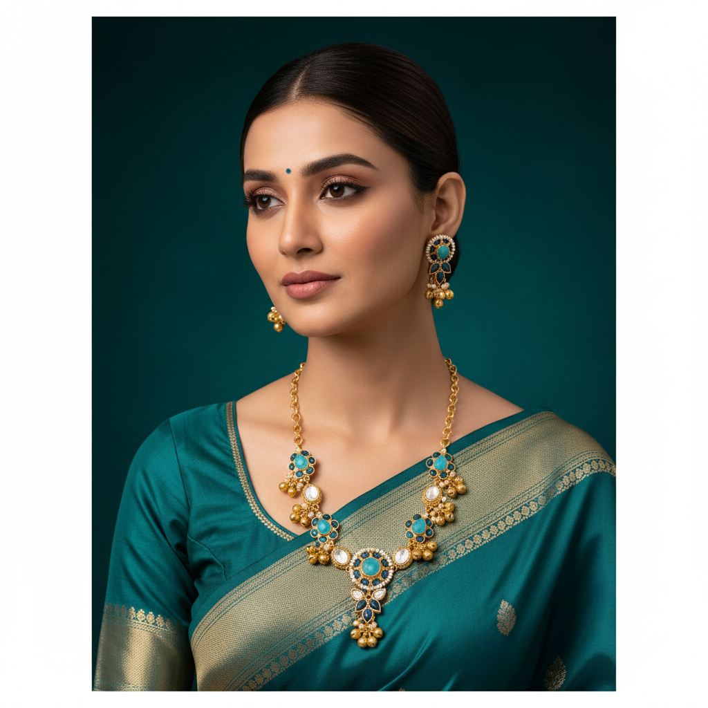 Beautiful Flower Necklace In Victorian - VN0098