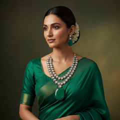 Victorian Haram with EMerald Stone Pendant - VH0038