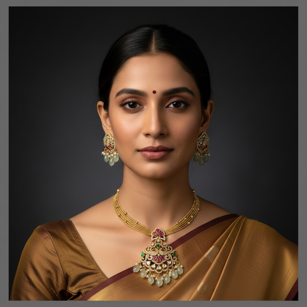 Beautiful Peacock Necklace In Victorian - VN00102
