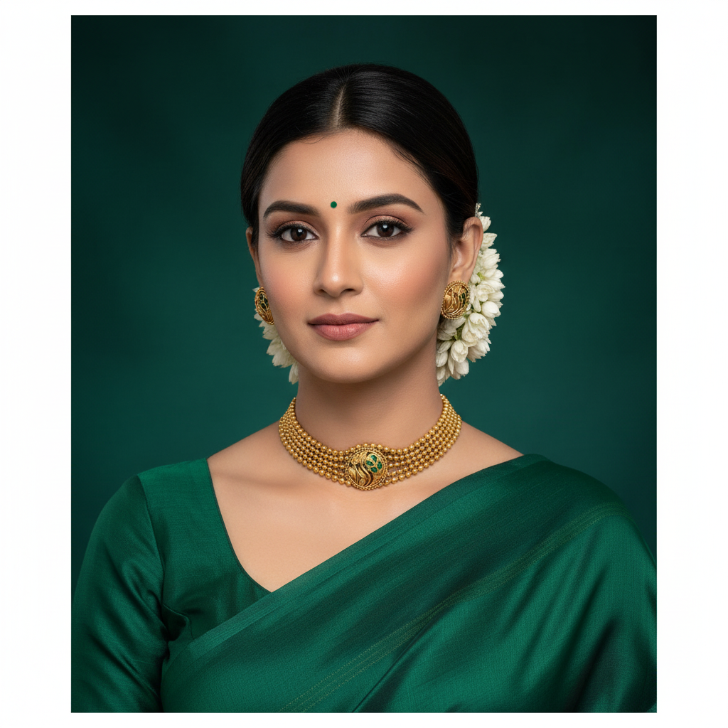 Rashmika Mandanna Gold Replica Choker - NN00902