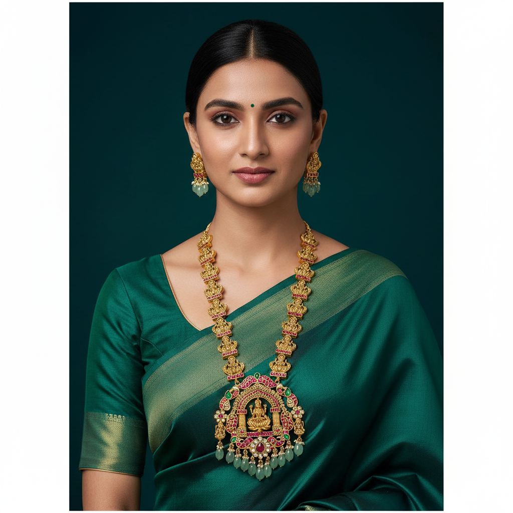 Beautiful Lakshmi Kundan Haram - KH00253
