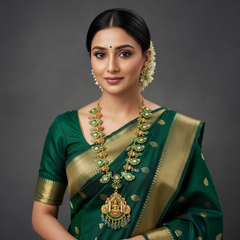 Double Sided Mango Haram With Lakshmi Pendant - KN00618