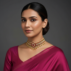 Beautiful Choker In Kundan - KN00414