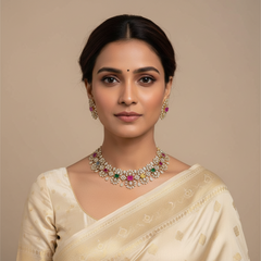 Multi Color Daimond Necklace - DN0042
