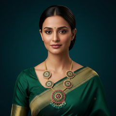 Beautiful Antique finish with pearls in Jadav Haram - KH00110