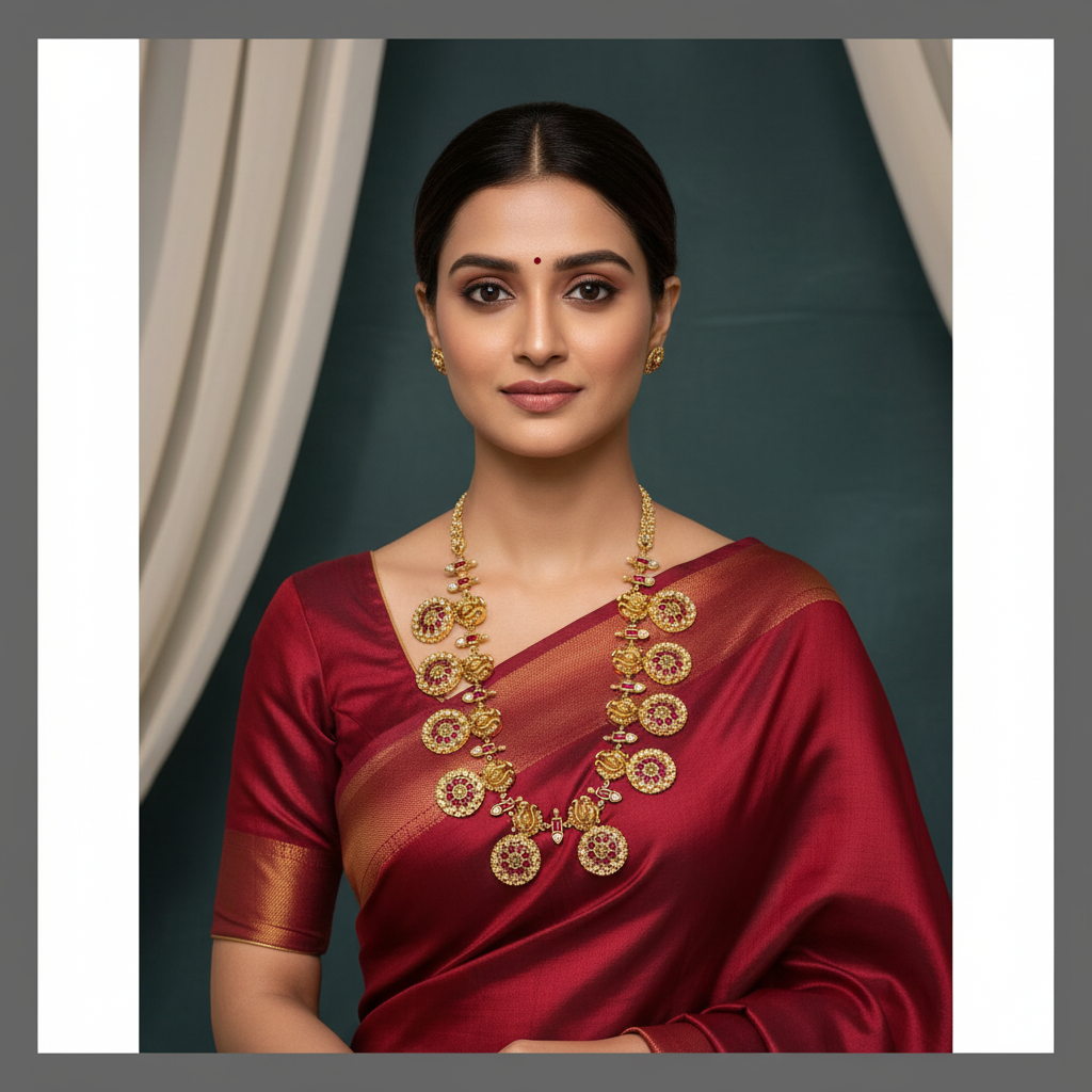 Bottu Haram with Peacock in Kundan - KH00295