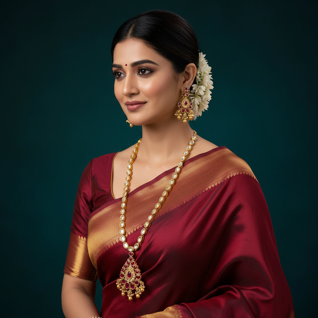 Beautiful Haram with Pendent in Kundan - KH00236