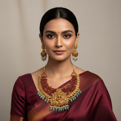 Ruby Grand Lakshmi Bridal Neckalce - NN00951