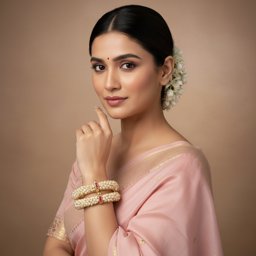 Bangles screw open gold finish in Kundan - BG00185