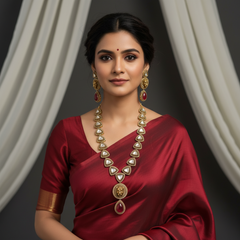 Elegant Victorian Sabyasachi collection Haram with Earrings - VN0024