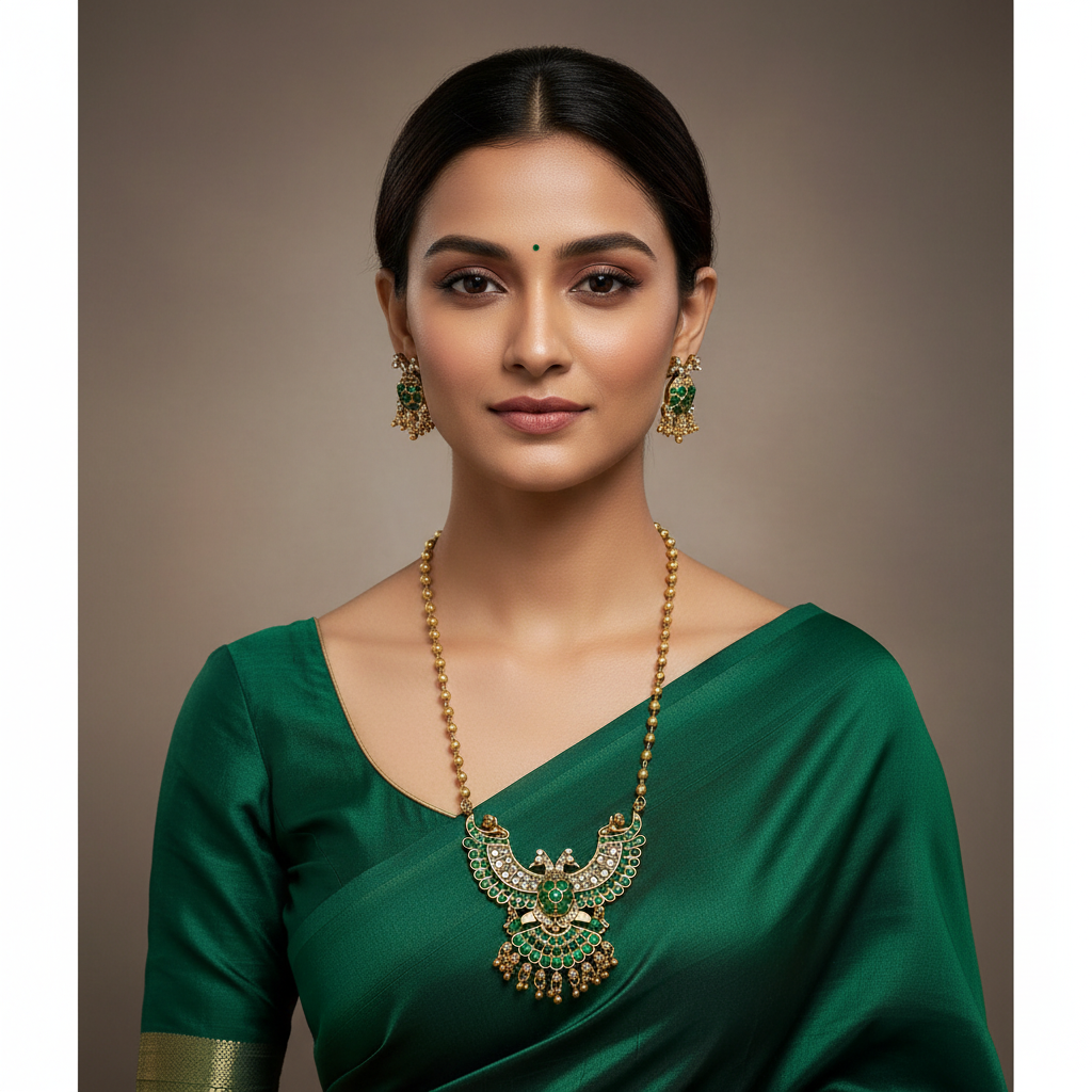 Gandaberunda pendant set With Earrings - NH00492