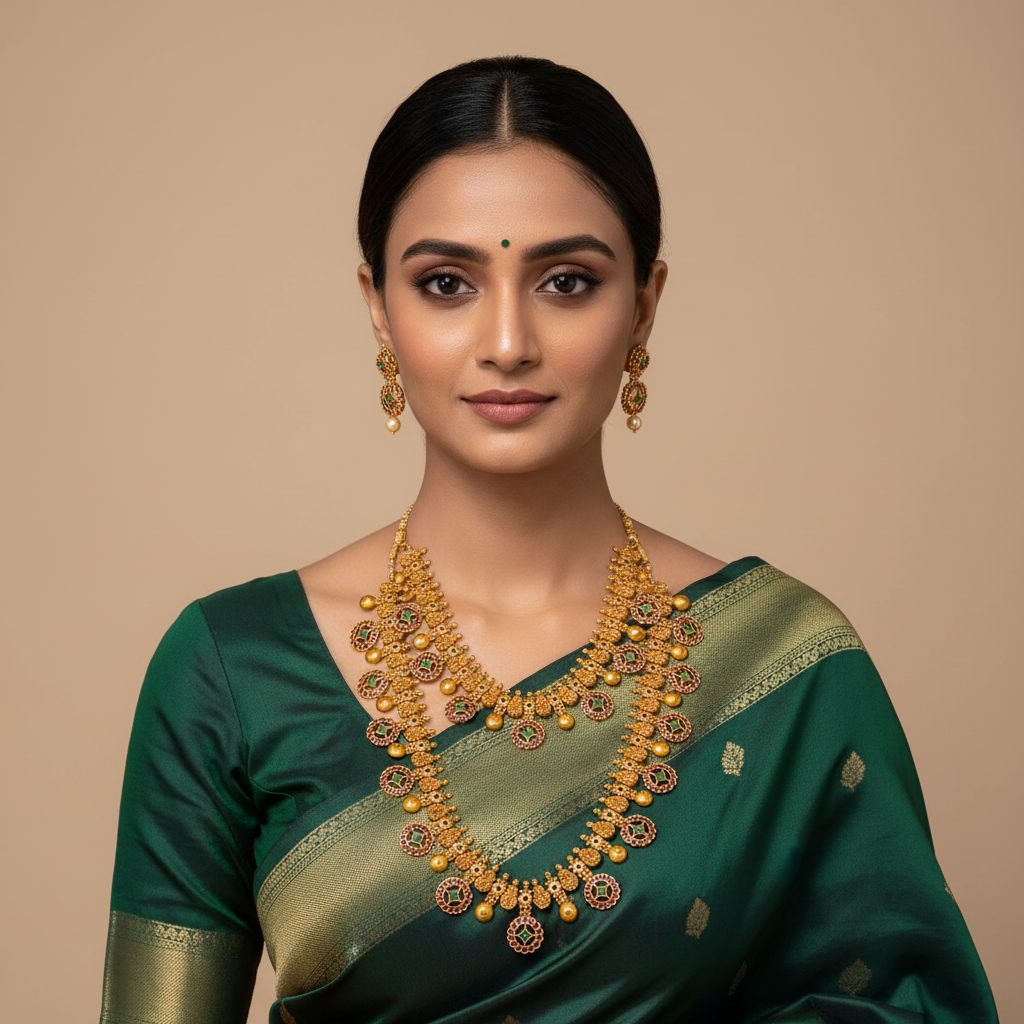 Bottu Mala Bridal Set in Nakshi - BR0044