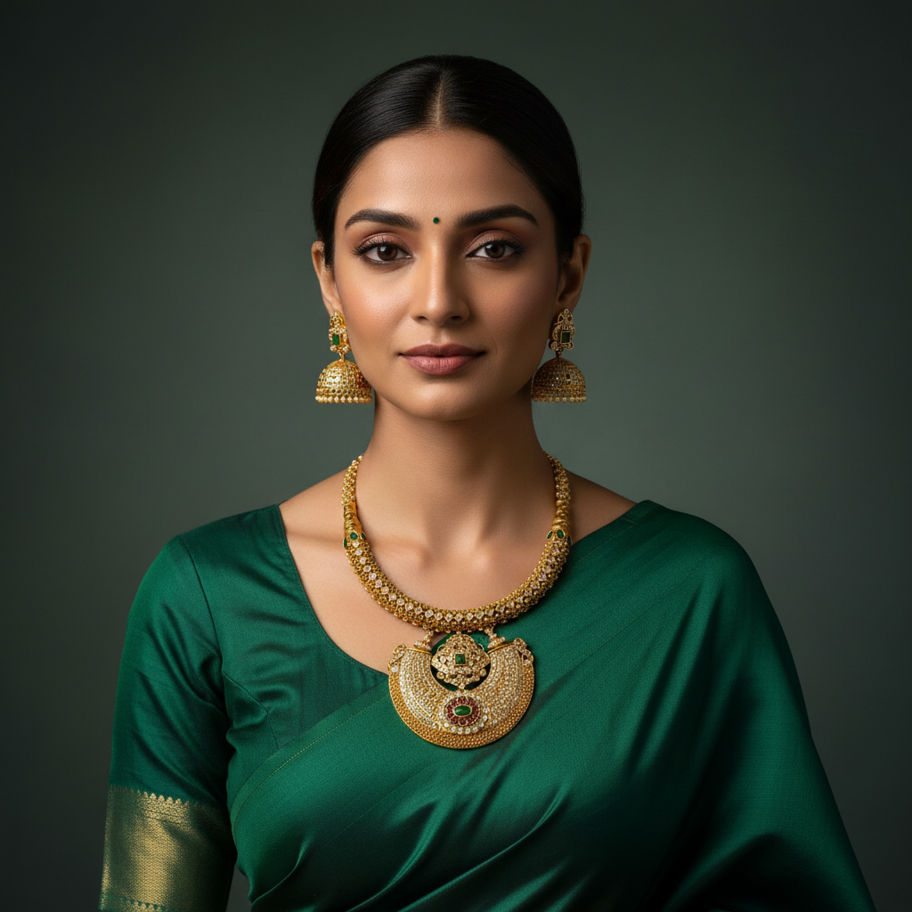 Antic Kante with Rich Pendant in Nakshi - NN00634