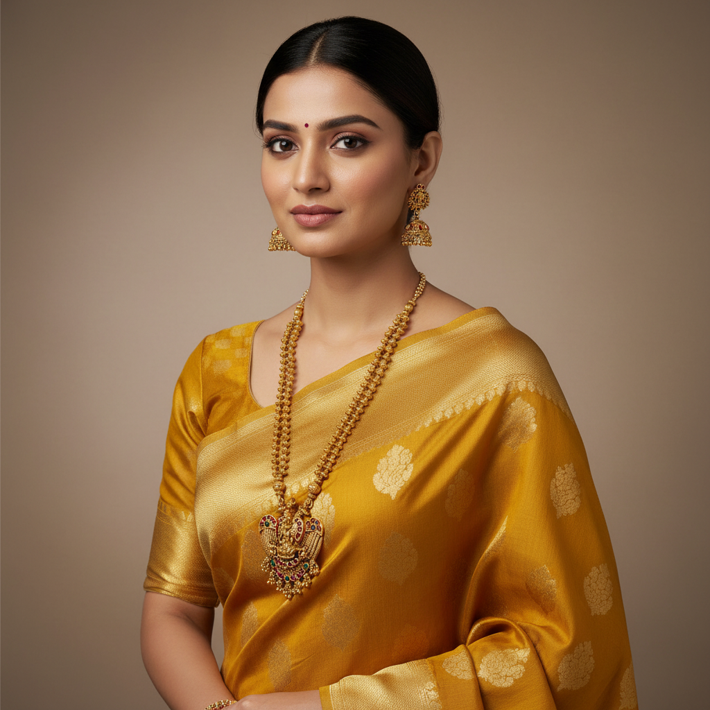 Pendant with Long Mala and jhumki - NH00482