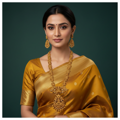 Beautiful Flower With Lakshmi Haram In Nakshi - NH00194