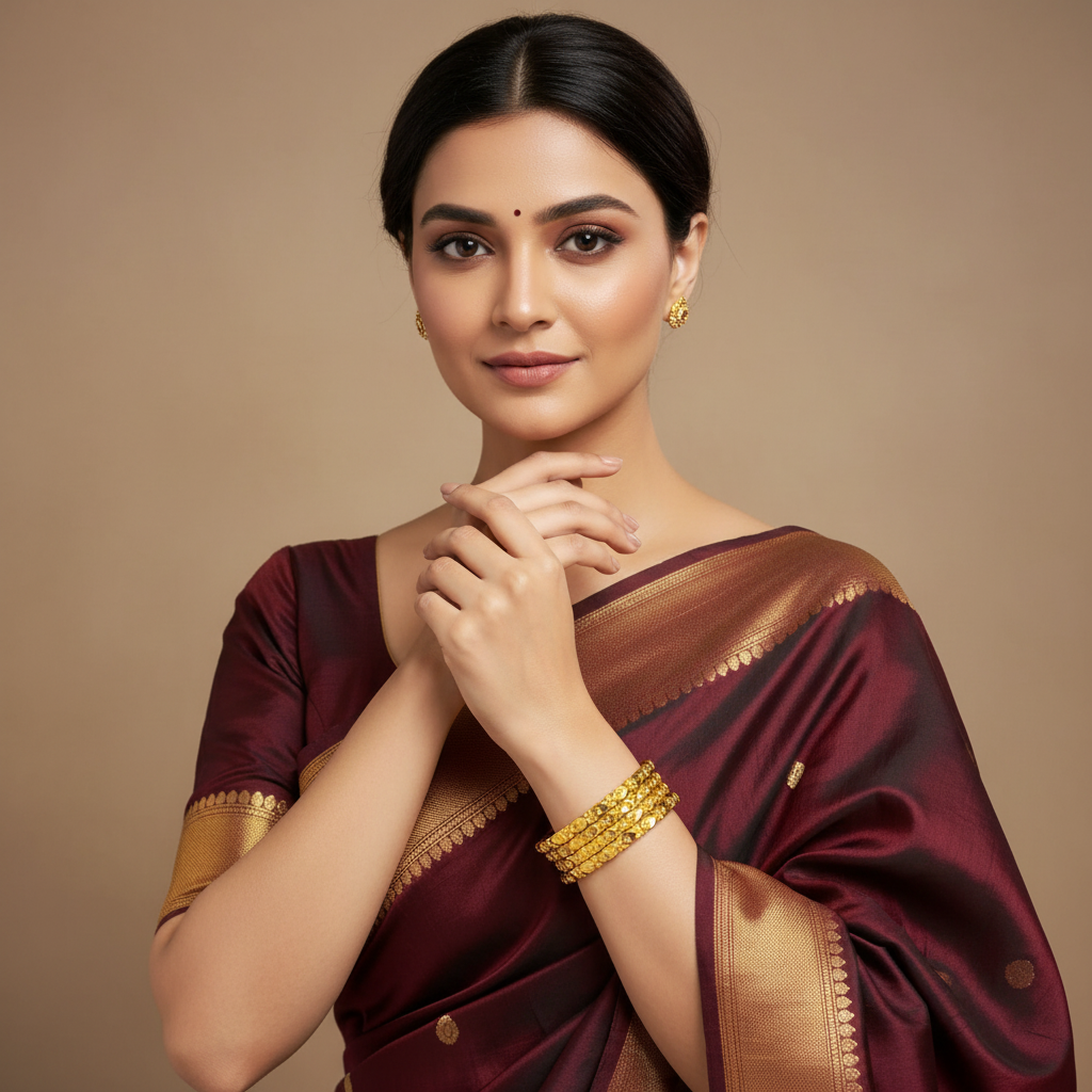 Gold Polish Bangles - BG00703