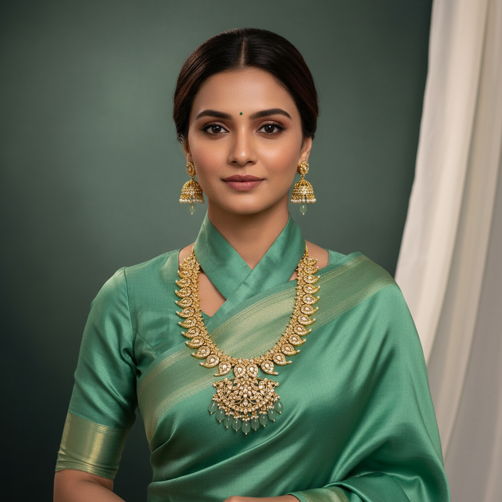 Beautiful Mango Haram With Pearl - NH00193
