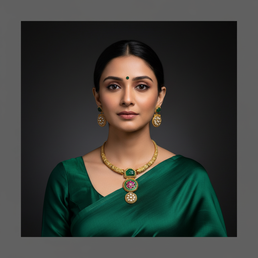 Antic Kante Necklace in Kundan - KN00387