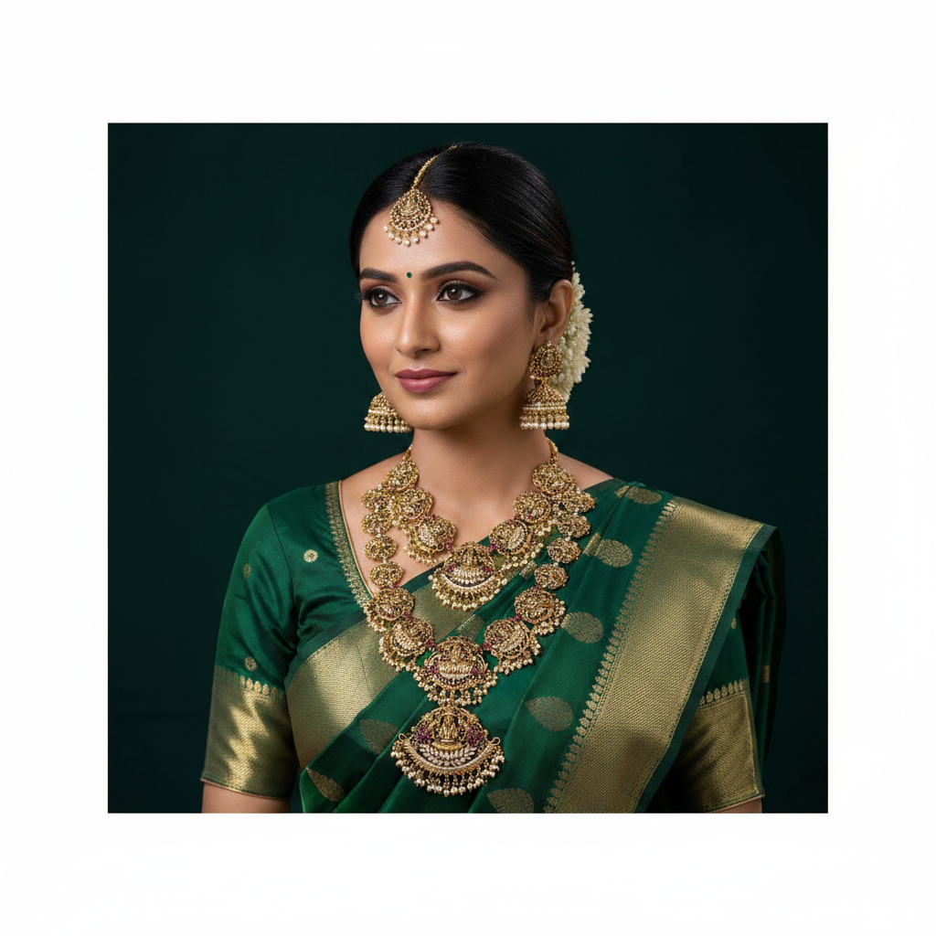 Antique Lakshmi and Elepant Bridal Combo - BC0014