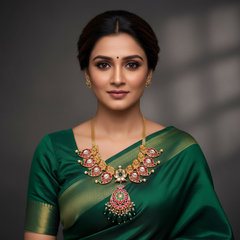 Jadau Kundan Mango Necklace - KN00576
