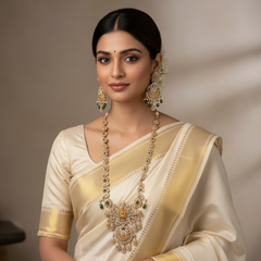 Antique Haram with lakshmi pendent in Victorian - VH0050