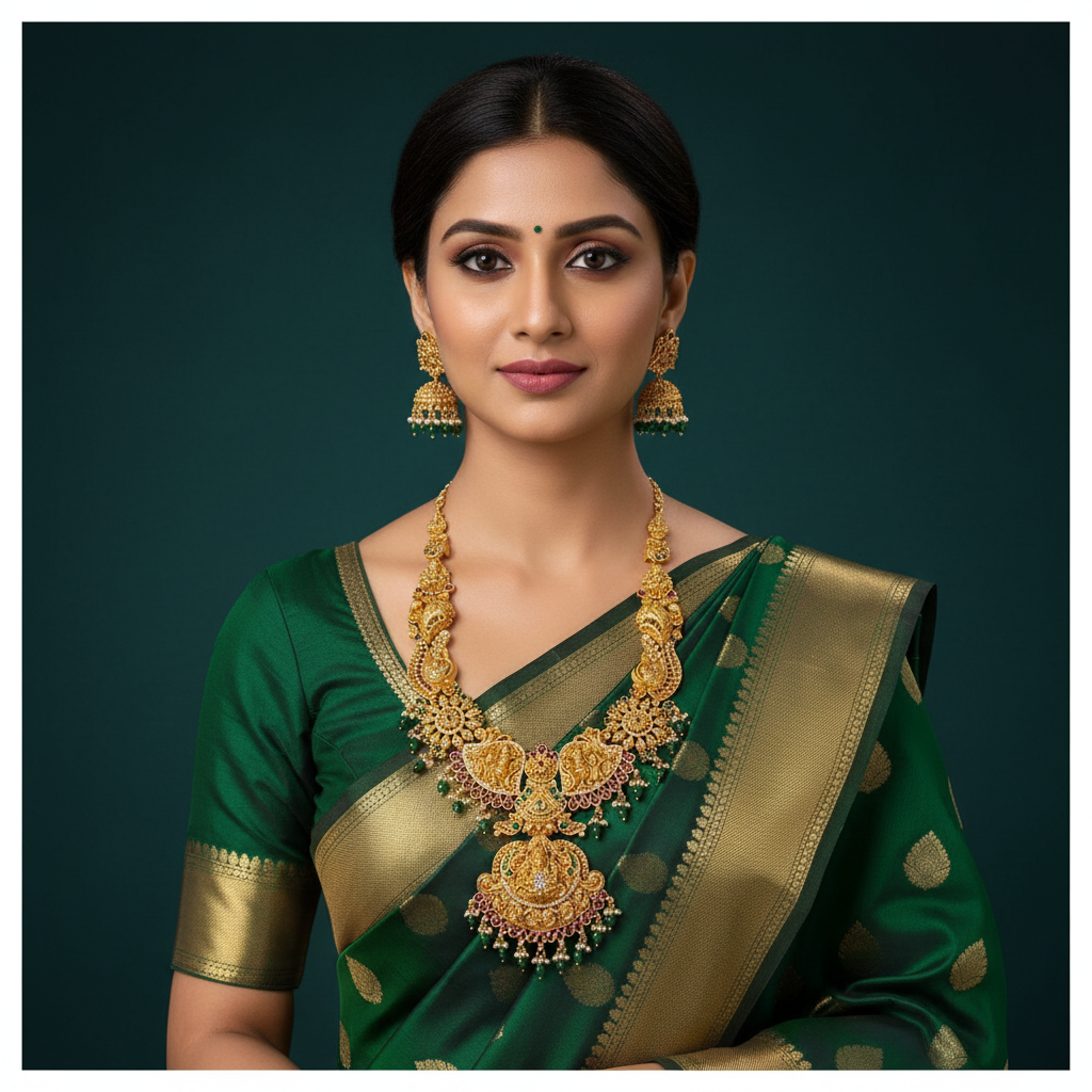 Beautiful Lakshmi Haram In Nakshi - NH00241